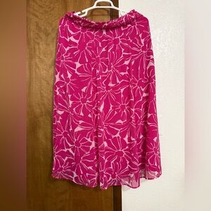 INC International Concepts Hot Pink Floral Maxi Skirt